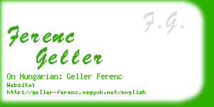 ferenc geller business card